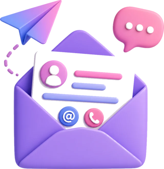 Kapcsolatfelvétel: e-mail boríték illusztráció