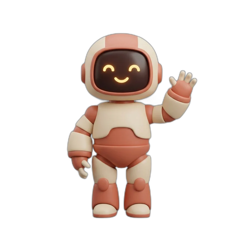 Via, a beszélő robot társ időseknek, barátságosan köszön felemelt kézzel